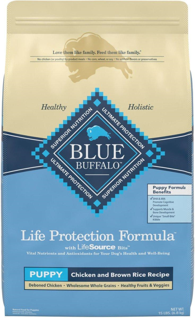 Blue Buffalo Life Protection Formula Puppy Chicken & Brown Rice Recipe Dry Dog Food, 15-lb
