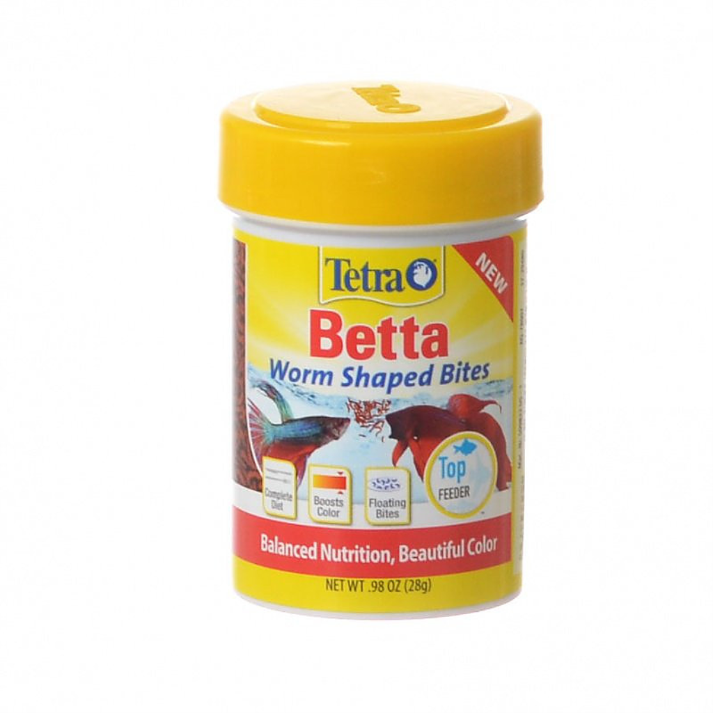 Tetra Betta Worm Shaped Bites, .98-oz
