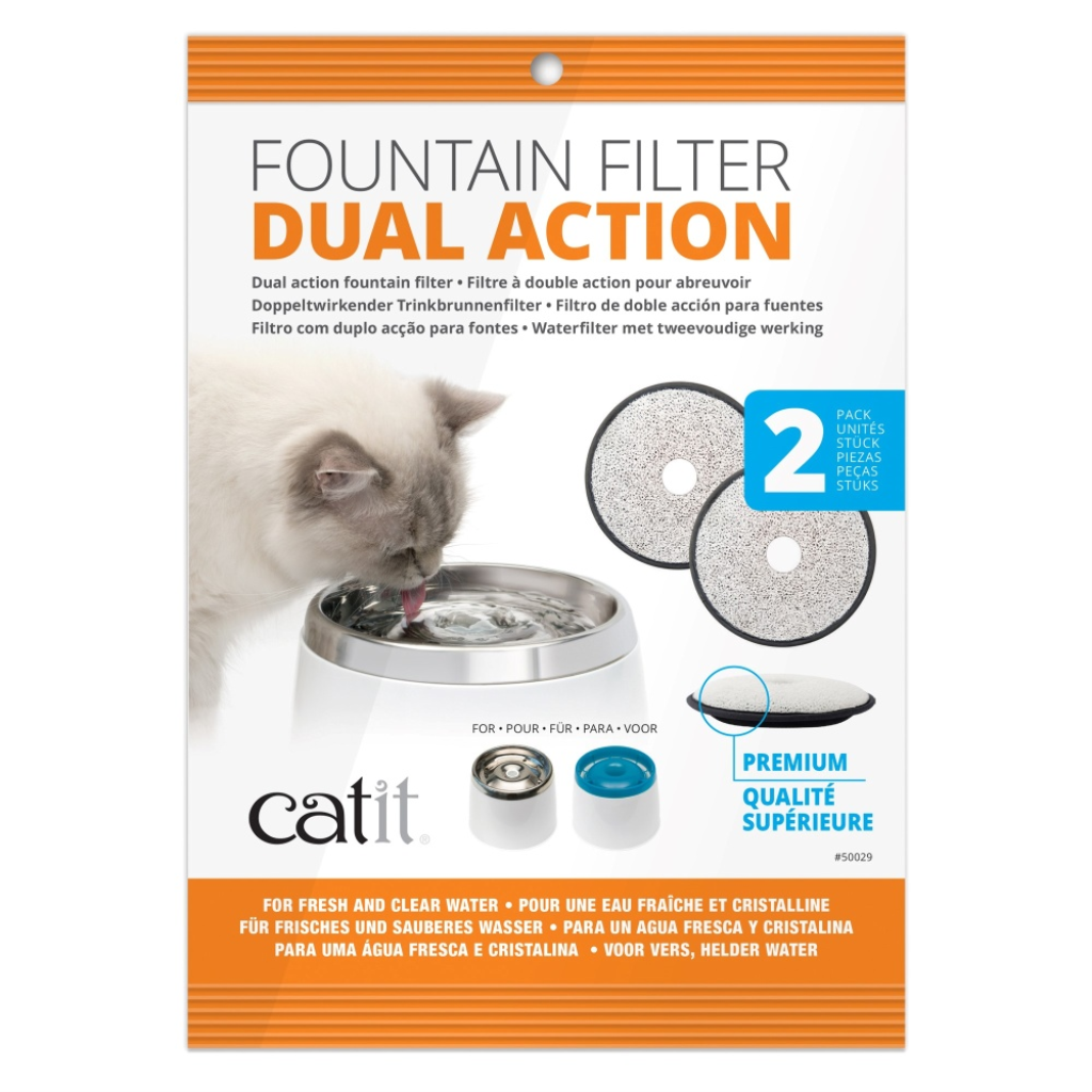 Catit Dual Action Replacement Fountain Filters, 2-pk