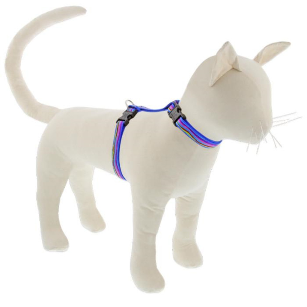 Lupine Pet Original Designs H-Style Cat Harness, Ripple Creek, 1/2-in x 9-14-in